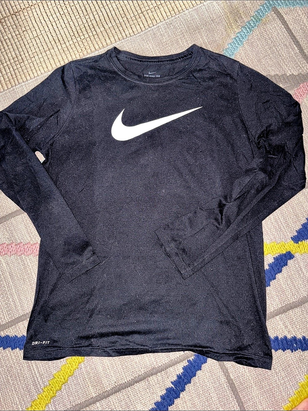 Nike The Nike Tee Dri-FIT Long Sleeve Tee Black Medium